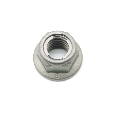 ISO7044 Class 10 Car Nut Bolt Plain Finish Prevailing Torque Metal Hex Flange Weld Nut