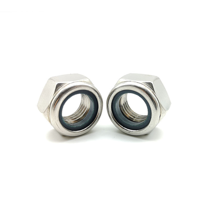 DIN 985 Stainless Steel Hex Nut With Nylon Insert SUS316 Right Hand