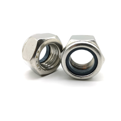 DIN 985 Stainless Steel Hex Nut With Nylon Insert SUS316 Right Hand