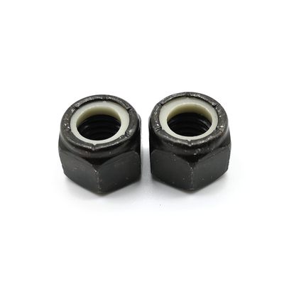 1/2-13 UNC Nylon Insert Lock Nuts ASME B18 16.6 Grade 5 Steel Black Zinc