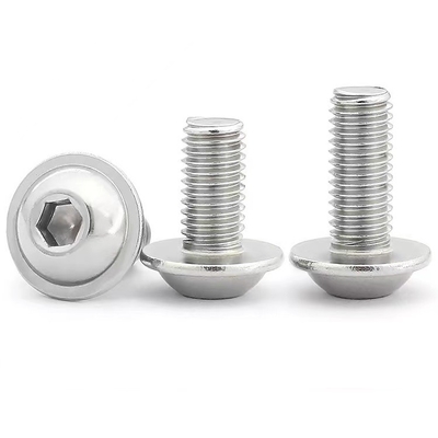 ISO7380.2 Stainless Steel Flanged Button Head Screws Hex Socket Round Hat A2-70
