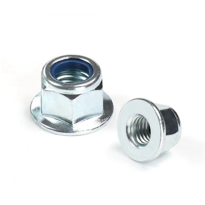 ISO7043 Grade8 M10 Zinc Plated Nylock Flange Nuts