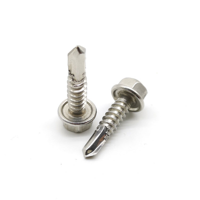 DIN7504K Self Tapping Stainless Steel Screws For Metal 316 Hex Washer Head