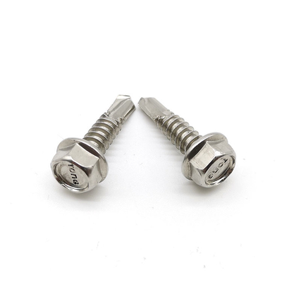 DIN7504K Self Tapping Stainless Steel Screws For Metal 316 Hex Washer Head