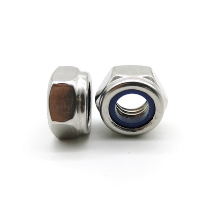 ISO10511 SS304 Nylon Insert Lock Nuts Prevailing Torque Hexagon Thin Nuts Non Metallic Insert