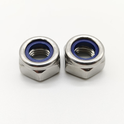 ISO10511 SS304 Nylon Insert Lock Nuts Prevailing Torque Hexagon Thin Nuts Non Metallic Insert