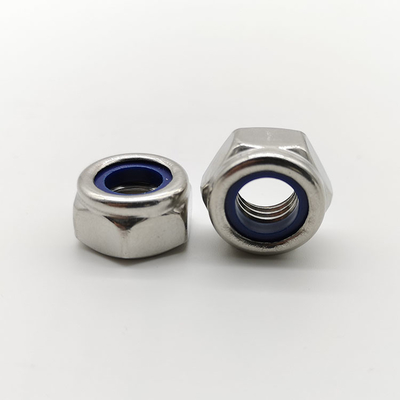 ISO10511 SS304 Nylon Insert Lock Nuts Prevailing Torque Hexagon Thin Nuts Non Metallic Insert