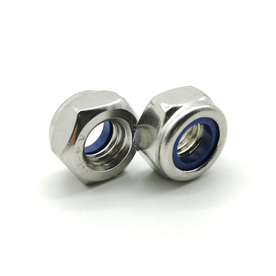 ISO10511 SS304 Nylon Insert Lock Nuts Prevailing Torque Hexagon Thin Nuts Non Metallic Insert