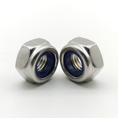 ISO10511 SS304 Nylon Insert Lock Nuts Prevailing Torque Hexagon Thin Nuts Non Metallic Insert