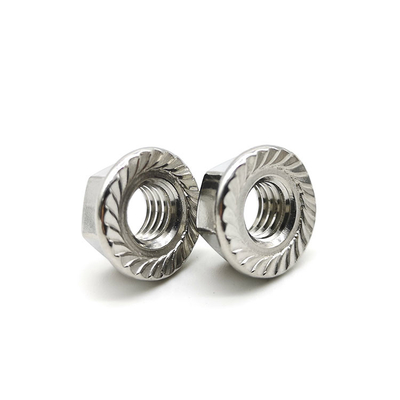 M8M10M12 DIN6923 SS Carbon Steel Flange Nuts A4.80 Serrated Hex Flange Lock Nuts