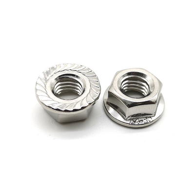 M8M10M12 DIN6923 SS Carbon Steel Flange Nuts A4.80 Serrated Hex Flange Lock Nuts
