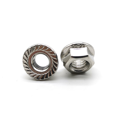 M8M10M12 DIN6923 SS Carbon Steel Flange Nuts A4.80 Serrated Hex Flange Lock Nuts