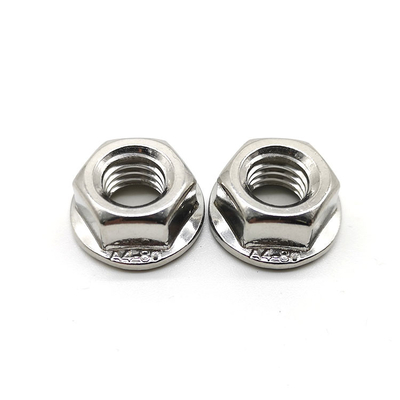 M8M10M12 DIN6923 SS Carbon Steel Flange Nuts A4.80 Serrated Hex Flange Lock Nuts