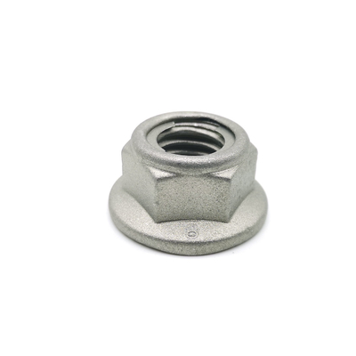 ISO7044 Class 10 Car Nut Bolt Plain Finish Prevailing Torque Metal Hex Flange Weld Nut